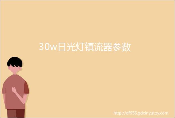 30w日光灯镇流器参数